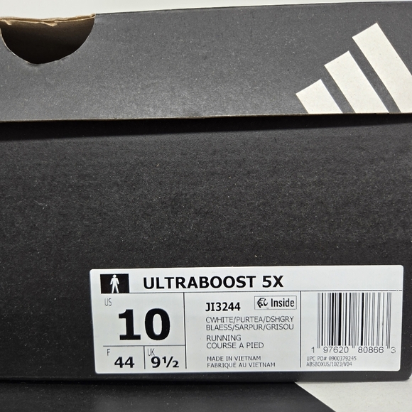 New Adidas UltraBoost 5X White Pure Teal JI3244 Men\'s Running Shoes Size 10 main image 3